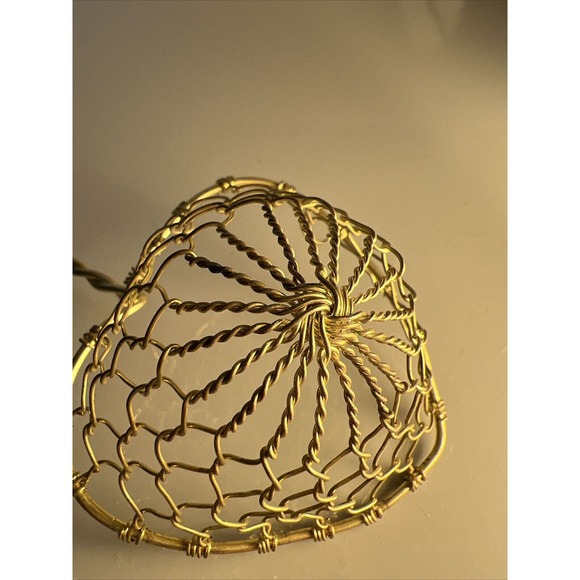 Trudeau Maison 8.5" Brass Fondue Strainer / Egg White Separator - Picture 5 of 6